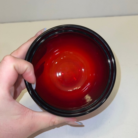 Arcoroc France Cocoon Ruby Sugar Bowl with Lid w/Round Handle - Picture 6 of 8